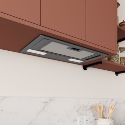Hotte encastrable Universel l. 54 cm KSG52E Smeg gris métal