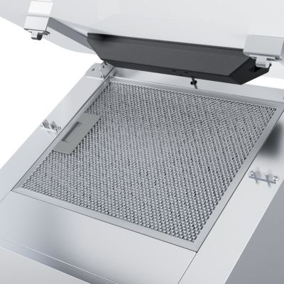 Hotte inclinée 60cm classe a+++ 650m3h wifi 4 vitesses évacuation ou recyclage tactile blanche CD6736KW Ciarra