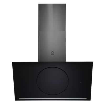 Hotte inclinée connectée en verre GoodHome GHAGRO90, 90cm