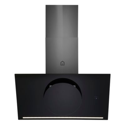 Hotte inclinée connectée en verre GoodHome GHAGRO90, 90cm