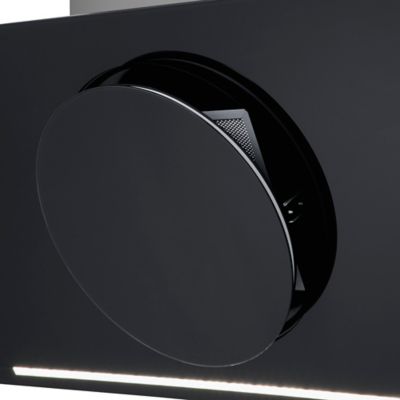 Hotte inclinée connectée en verre GoodHome GHAGRO90, 90cm