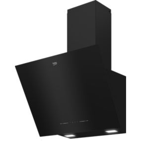 Hotte inclinée en verre noir Beko BHCA62442BBH, l. 60 cm