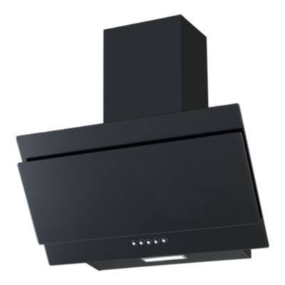 Hotte inclinée en verre noir NNAGHB60EU l.60 cm, recyclage ou extraction, 379 m²/h