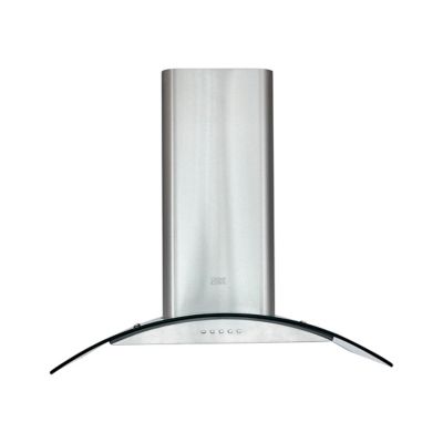 Hotte de cuisson incurvée en verre noir et acier inoxydable CLCGB60, (W