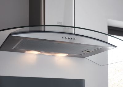 Hotte incurvée en verre Cooke & Lewis CLCGS90, 90 cm argent