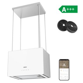 Hotte îlot 48cm smart APP contrôle wifi connectée classe A+++ 700m3h 3 vitesses booster UV traitement CD4850S Ciarra