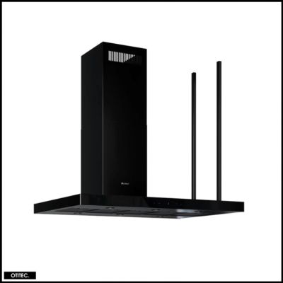 Hotte Îlot Aspirante Silencieuse - 120 cm - 725 m3/h - NOELIA - Noir
