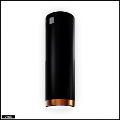 Hotte Îlot Aspirante Silencieuse - 39 cm - 675 m3/h - HEWENO - Noir avec Anneau