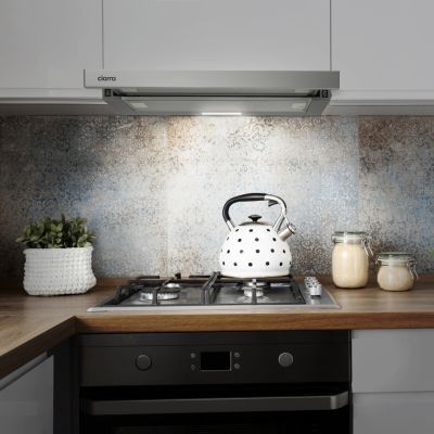 Hotte tiroir encastrable 60cm 391m3/h 2 vitesses téléscopique évacuation ou recyclage inox Ciarra CD6906DS