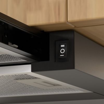 Hotte tiroir encastrable 60cm 391m3/h 2 vitesses téléscopique évacuation ou recyclage noir Ciarra CD6906DB