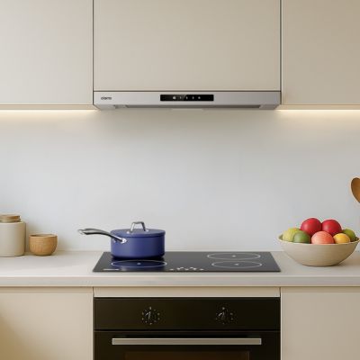 Hotte tiroir encastrable 60cm 606m3/h 3 vitesses tactile évacuation ou recyclage inox Ciarra CD6909AS