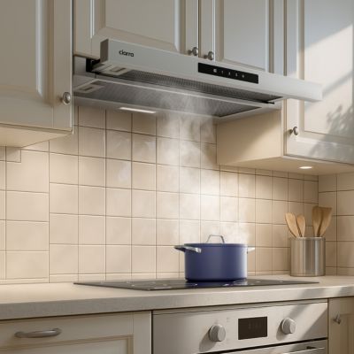 Hotte tiroir encastrable 60cm 606m3/h 3 vitesses tactile évacuation ou recyclage inox Ciarra CD6909AS