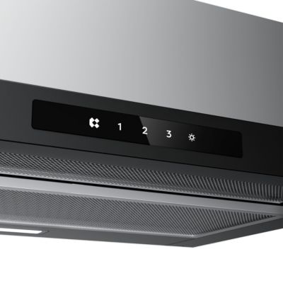 Hotte tiroir encastrable 60cm 606m3/h 3 vitesses tactile évacuation ou recyclage noir Ciarra CD6909AB
