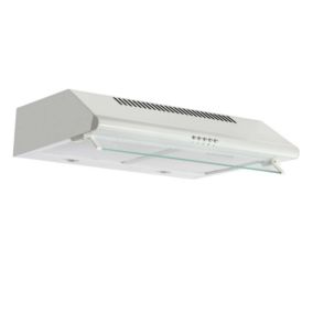 Hotte visière 60cm 344m3/h blanc Glem GHC640WH