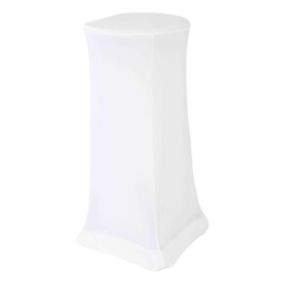 Housse blanche pour tabouret haut pliant  Oviala