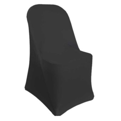 Housse de chaise extensible en élasthanne Noir 88 cm lavable