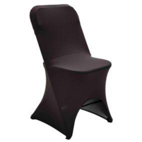 Housse de chaise pliante noire avec ouverture  Oviala