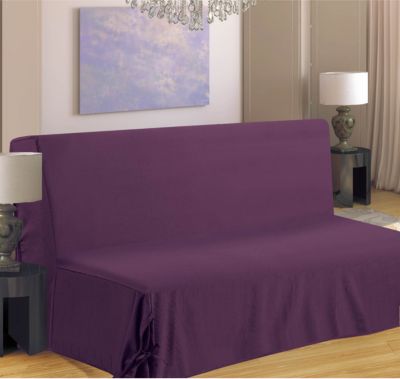 Housse de Clic-Clac à Nouettes Violet (140x200 cm - Prune)