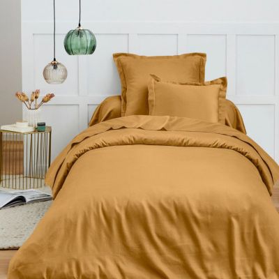 Housse de couette 140 x 200 cm "Prémium" pour lit 1 place - Prémium Miel