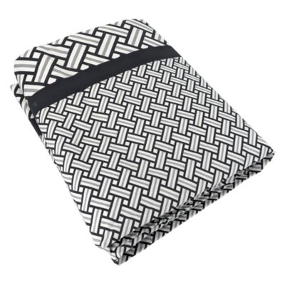 Housse de couette 140x200 cm percale coton RIVIERA noir Réglisse