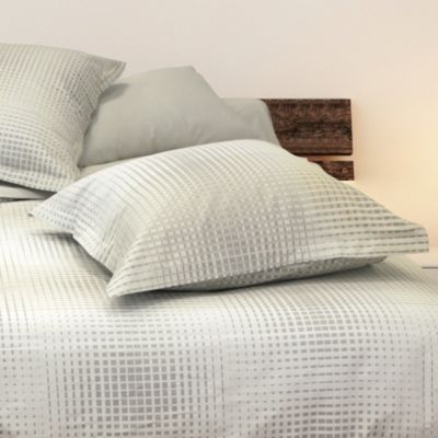 Housse de couette 240x220 cm Satin de coton CONCORDE Gris clair