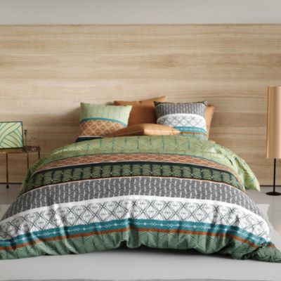 Housse de couette 240x220 Echo + 2 taies coton 57 fils