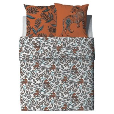 Housse de couette 240x220 Savane + 2 taies coton 57 fils