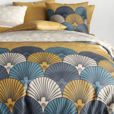Housse De Couette 240x260 + 2 Taies D'Oreiller 100% Coton 57 Fils Reno - Parure De Lit Douce Et Durable