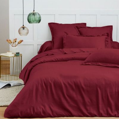 Housse de couette 260 x 240 cm "Prémium" pour lit 2 places King Size - Prémium Grenat