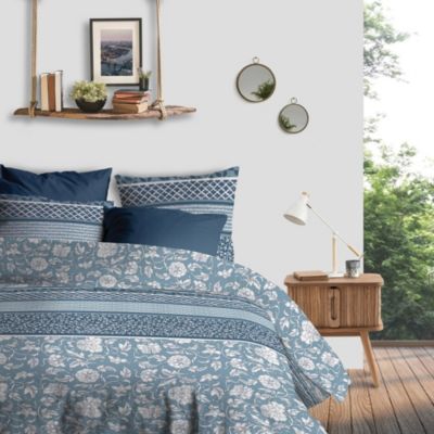 Housse de couette 260x240 Debby + 2 taies coton bio 57 fils