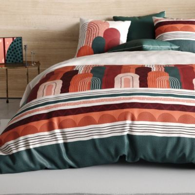 Housse de couette 260x240 Galio + 2 taies coton 57 fils
