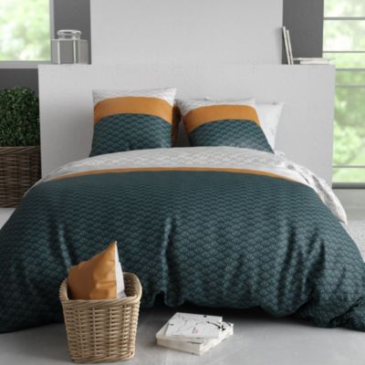 Housse de couette 260x240 ORUS + 2 taies coton 57 fils