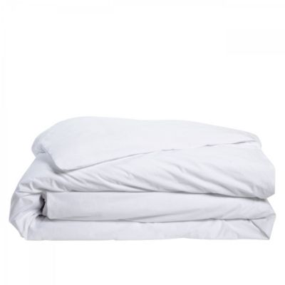 Housse de couette Blanc 140x200cm Parure PERCALE