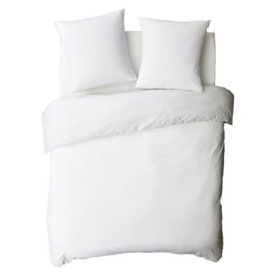 Housse de couette en coton 57 fils unie 240x220cm