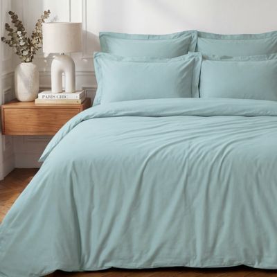 Housse de couette en percale coton Bleu Arctic 140x200 cm SOFT PERCALE