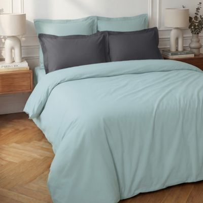 Housse de couette en percale coton Bleu Arctic 140x200 cm SOFT PERCALE