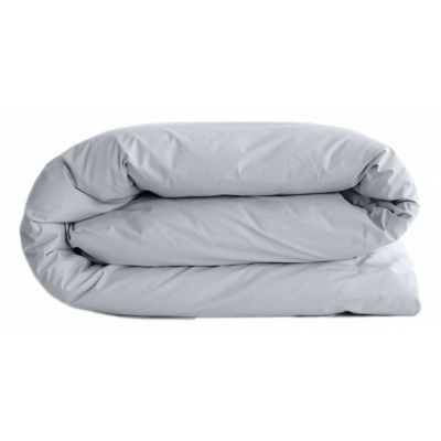 Housse de couette "Manoir" percale pur coton peigné longues fibres 80 fils/cm² Vent du sud - 200x200 - Neige