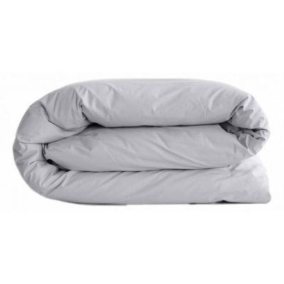Housse de couette "Manoir" percale pur coton peigné longues fibres 80 fils/cm² Vent du sud - 240x220 - Perle