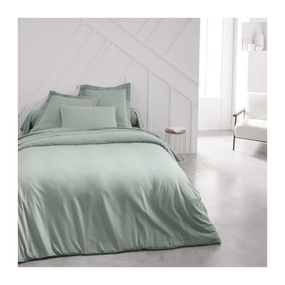 Housse de couette TODAY Essential - 240 x 260 cm - 2 personnes - 100% Coton uni - Celadon