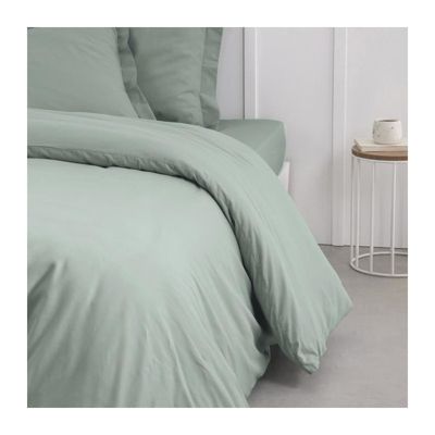 Housse de couette TODAY Essential - 240 x 260 cm - 2 personnes - 100% Coton uni - Celadon