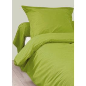 Housse de Couette Unie en 100 % Coton (140x200 cm - Vert clair)