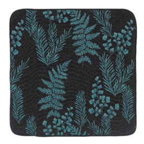 Housse de coussin aux feuillages divers (40x40 cm - Bleu)