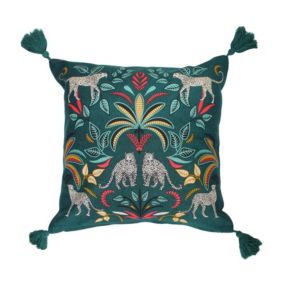 Housse de coussin bleu en coton (40x40 cm - Bleu)