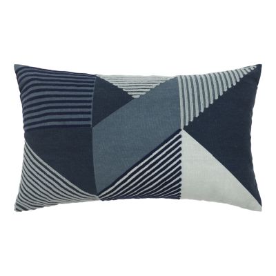 Housse de coussin Corton imprimé et tufté géométrique bleu l.30 x L.50cm GoodHome