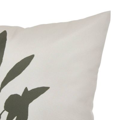 Housse de coussin d'extérieur Tileo 40x40cm motif feuille beige et vert - Atmosphera Créateur d'intérieur
