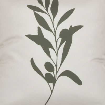 Housse de coussin d'extérieur Tileo 40x40cm motif feuille beige et vert - Atmosphera Créateur d'intérieur