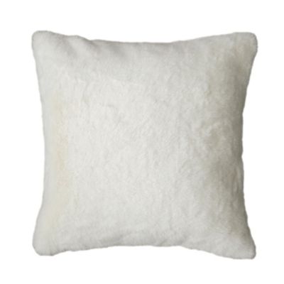 Housse de coussin effet fourrure Bolu blanc l.45 x L.45cm GoodHome
