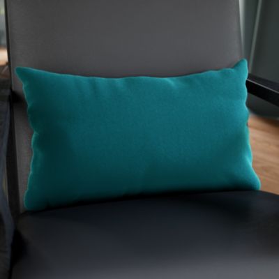 Housse de coussin effet velours Valgreta bleu canard l.30 x L.50cm GoodHome