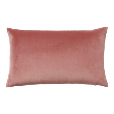 Housse de coussin effet velours Valgreta vieux rose l.30 x L.50cm GoodHome