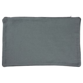 Housse de coussin en coton et chanvre (30x50 cm - Gris Foncé)